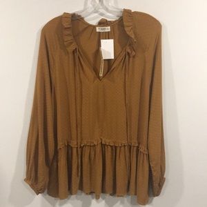 4OUR DREAMERS Long Sleeve Ruffled Top Size M